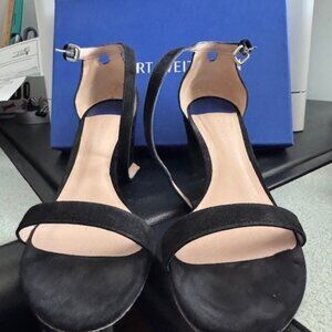 Stuart Weitzman Simple Black Suede Shoes
